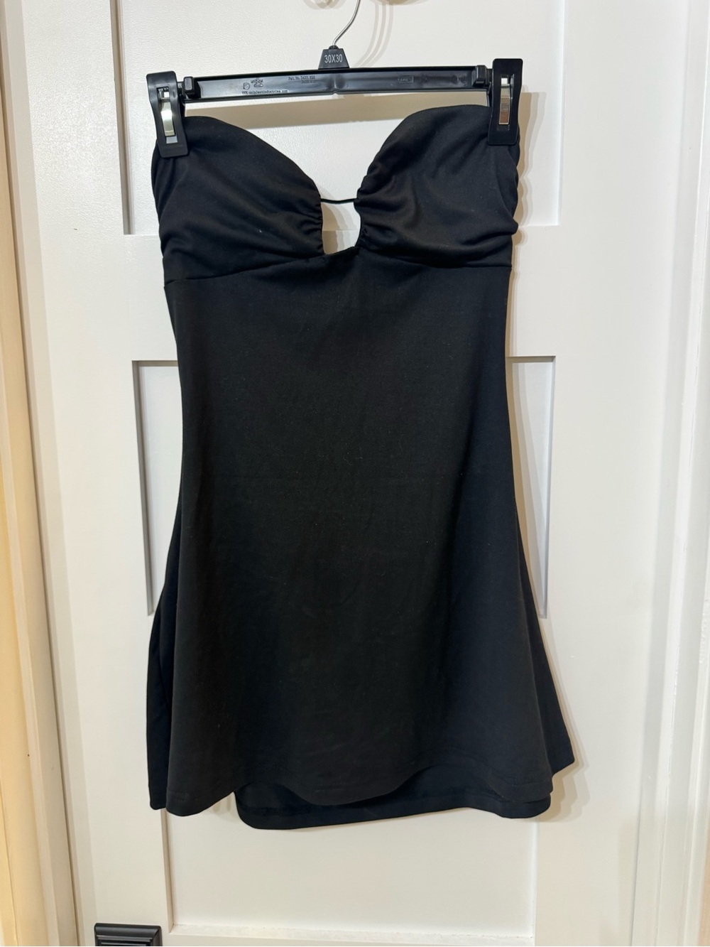 Strapless Black Mini Dress